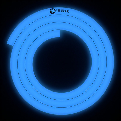 Yimi Hookah Silicone Hose 1.5m Glow In Dark Shisha Hose Absorb Light 30Mins Then Shine  Chicha Hose ID12mm OD 17mm ► Photo 1/3