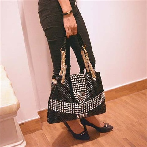 2022 new female bag tide diamond drill women handbag shoulder Messenger bags portable casual rhinestone ladies crossbody bags ► Photo 1/6