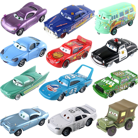 Disney Pixar Cars 2 3 Lightning McQueen Jackson Storm Mater 1:55 Model Car Toys