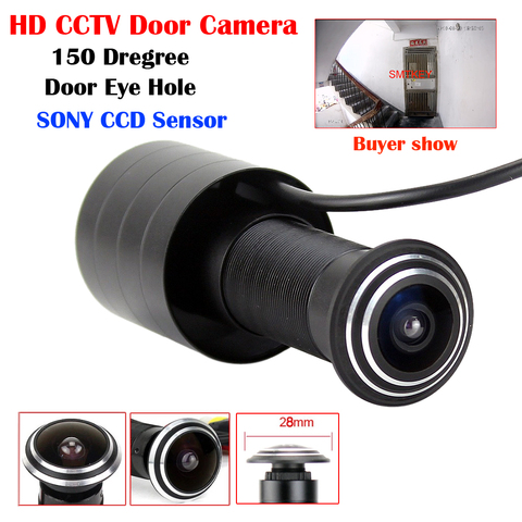 SONY CCD 1200TVL Mini Door Eye Hole Peephole Video Camera 800TVL CMOS 150Degree Wide Angle 1.7mm Fisheye Lens CVBS Analog Camera ► Photo 1/6