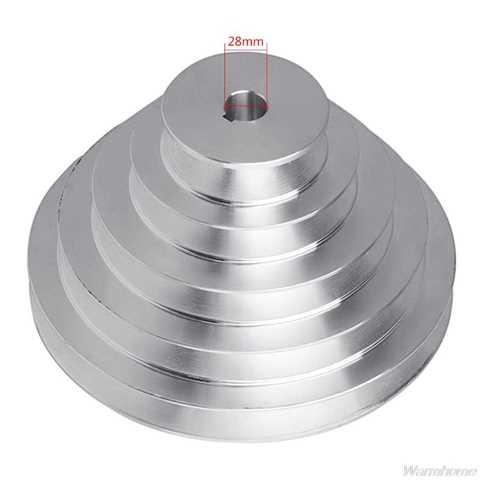 Aluminum A Type 5 Step Pagoda Pulley Wheel 150mm Outer Diameter for V-shaped Timing Belt N25 20 Dropshipping ► Photo 1/6