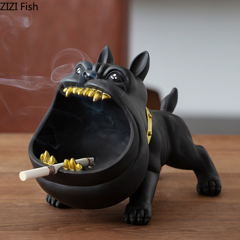 Cartoon Dog Ashtray Creative Anti Fly Ash Household Large Capacity Cute Animal Resin Ashtray Home Decoration Gift for Boyfriend ► Photo 1/6