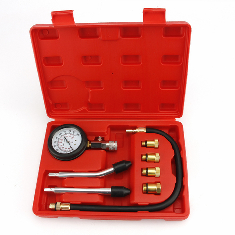 Gasoline Engine Compression Tester Auto Petrol Gas Engine Cylinder Automobile Pressure Gauge Tester with M10 M12 M14 M18 Adapter ► Photo 1/1