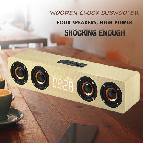 Soundbar TV Home Theater With Subwoofer Wireless Bluetooth Speaker Alarm Clock Computer Speaker 20W Boombox Wired For PC Laptop ► Photo 1/6