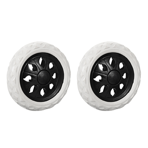 uxcell 2pcs Shopping Cart Wheels Trolley Caster Replacement 6.5 Inch Dia Rubber Foaming Black ► Photo 1/3