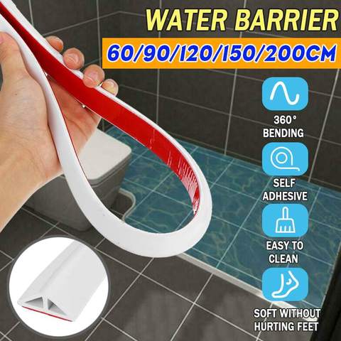 Sealing Strip Bathroom Shower Sink Bath Caulk Tape Silicone Self Adhesive Wall Sticker Flood Water Barrier for Bathroom Kitchen ► Photo 1/6