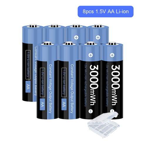 1.5V aa 3000mWh rechargeable battery high capacity rechargeable battery aa for remote control camera ► Photo 1/6