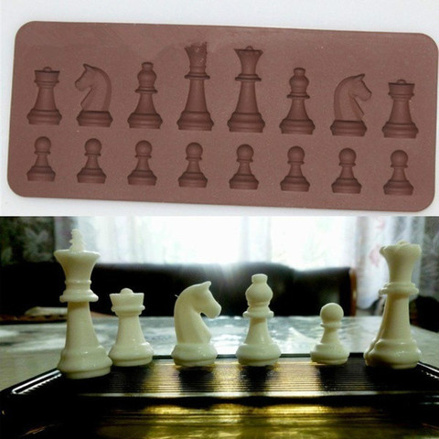 Silicone Chocolate Mold Fondant Cake Ice Cube Mould Chocolate Baking Tray Chess Mold Sugar Craft Baking Bakeware Kitchen Tool ► Photo 1/6