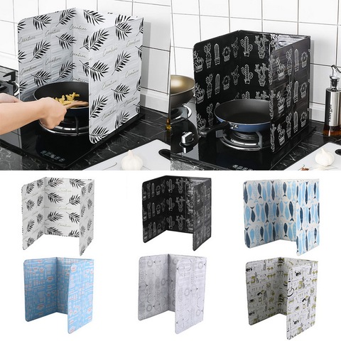 Splash Proof Baffle Kitchen Home Gadgets Oil Splatter Screens Aluminium Foil Plate Gas Stove Splash Proof Baffle Cooking Tools ► Photo 1/6