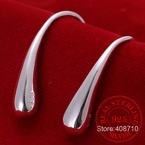 Hot Sale 925 Sterling Silver Teardrop/Waterdrop/Raindrop Dangle Korean Earrings for Women 2022 Wedding Party Gift ► Photo 1/6