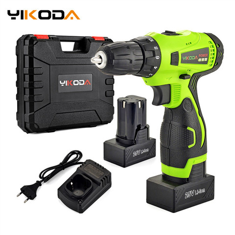 YIKODA 25V Electric Screwdriver Double Speed Lithium Battery Cordless Drill Power Driver Household DIY Rechargeable Tools ► Photo 1/6