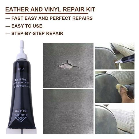 Leather and Vinyl Repair Kit - Furniture, Couch, Car Seats, Sofa, Jacket, Purse, Belt, Shoes, Genuine, Bonded, PU, Pleat,Etc. ► Photo 1/6