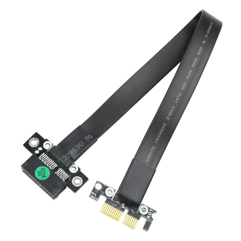 Riser PCI Express PCIe Gen3.0 x1 x16 Mining Graphics Card Ribbon Extension Cable 25cm PCI-E 1x 16x 3.0 R11SF with Power Line ► Photo 1/1