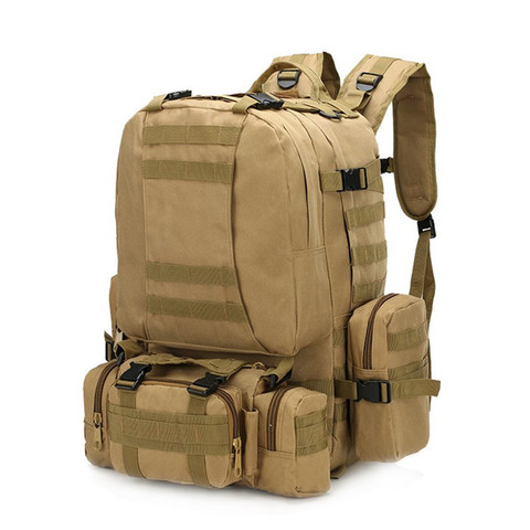 50L Outdoor Backpack Molle Military Tactical Backpack Rucksack Sports Bag Waterproof Camping Hiking Backpack For Travel ► Photo 1/5