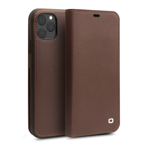 QIALINO Fashion Genuine Leather Case for iPhone 12 mini Card Slot Flip  Luxury Cover for iPhone 11 Pro XR XS Max 7 8 Plus SE2022 ► Photo 1/6