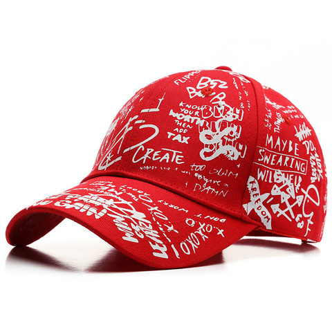 Graffiti Baseball Cap Women Men 2022 Summer Letter Print Snapback Gorras Hombre Casquette Femme Hip Hop Women's Hats ► Photo 1/6