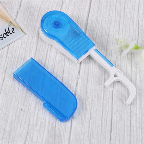 1pc Replaceable Dental Floss Holder Dental Flosser Flat Wire Oral Pick Dental Floss Replacement Rack With 30 Meters Dental Floss ► Photo 1/6