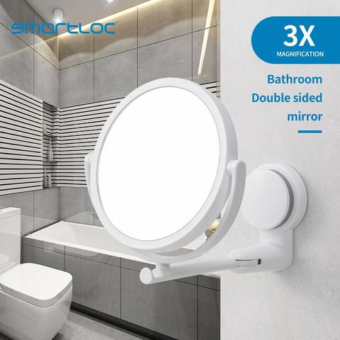 Smartloc 1x 3x Magnifying, Magnifying Bathroom Mirrors Wall Mounted