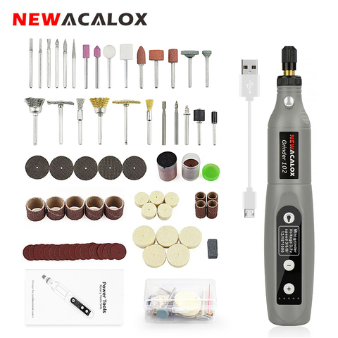 NEWACALOX USB Charging Variable Speed Mini Grinder Machine Rotary Tools Kit Grinder Set with 126pcs Engraving Accessories Kit ► Photo 1/6