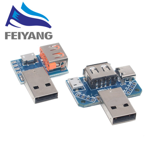USB Head Switchboard Male USB Connector to Type-c Micro USB Female USB 2.54-4P transfer test board USB adapter plate XY-USB4 ► Photo 1/3