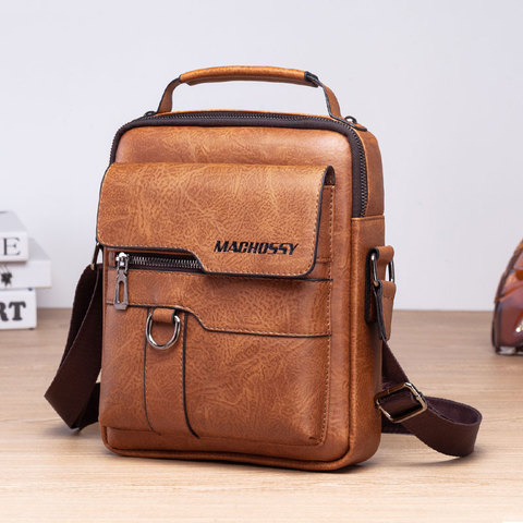 Casual Men Shoulder Bag Vintage Crossbody Bags High Quality Male Bag PU Leather Handbag Capacity Men Messenger Bags Tote Bag ► Photo 1/6