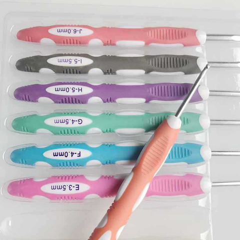 9Pcs/Set Ergonomic Crochet Hook Set Crochet Needles Knitting Needle Sewing Accessories ► Photo 1/6