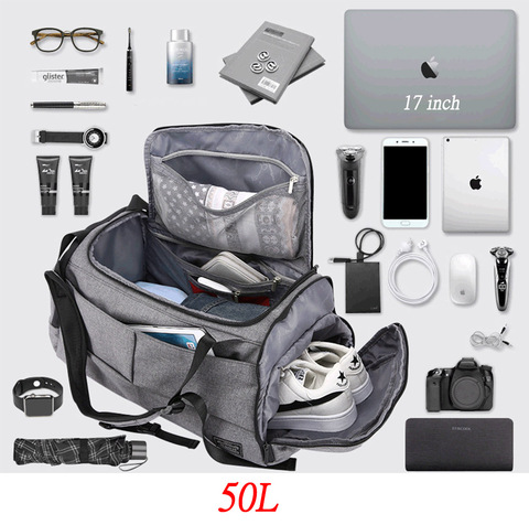 50L Multi-function layered Gym bag for Man Women Shoes compartment Backpack Handbag Shoulder Bags Travel Backpack Fitness Bag ► Photo 1/6