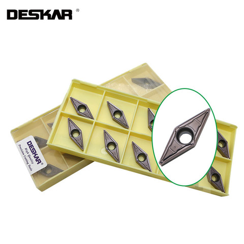 10Pcs DESKAR VBMT160404 VBMT 160408 MV LF6018 LF6118 carbide Inserts CNC turning tools For Lathe Cutting ► Photo 1/5