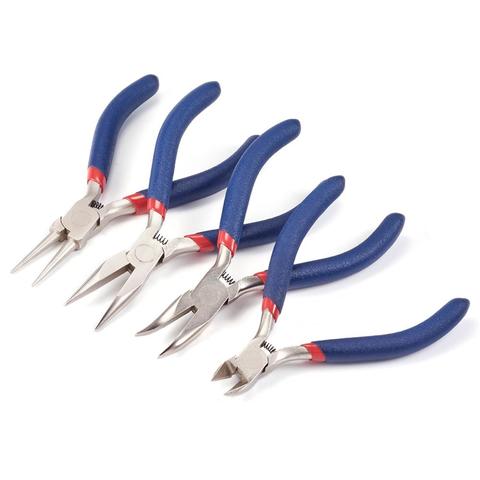 pandahall Stainless Steel Jewelry Pliers Side Cutting Round Nose Bent Nose  Long Chain Nose Pliers Tools for Jewelry Making DIY ► Photo 1/6