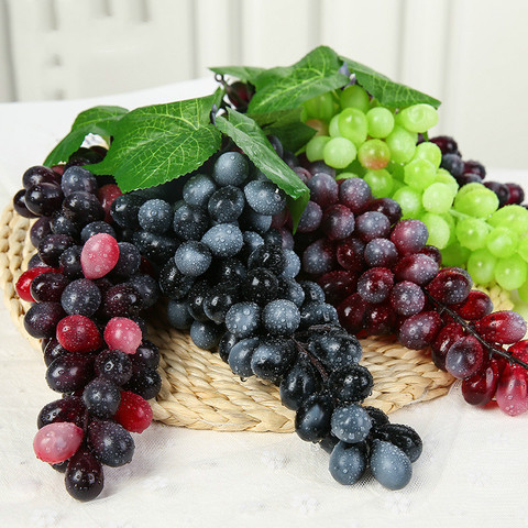 12/18/22/36/45/60/85/110 Heads Black Red Green Purple Hanging Artificial Grapes Photography Props Decoration Fake Fruits ► Photo 1/6