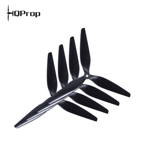 HQPROP MacroQuad 10X5X3 1050 3-Blade Black-Carbon Reinforced Nylon Propeller CW CCW for RC Multirotor FPV X-Class Long Range ► Photo 1/6