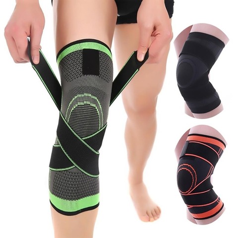 1PC Kneepad Elastic Bandage Pressurized Knee Pads Knee Support Protector for Fitness sport running Arthritis muscle joint Brace ► Photo 1/6