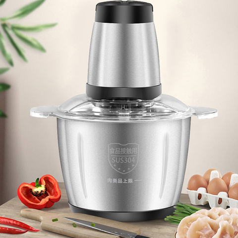 2Speeds Stainless Steel Electric Chopper Meat Grinder Mincer Food Processor Slicer Vegetable food chopper meat slicer machine ► Photo 1/6