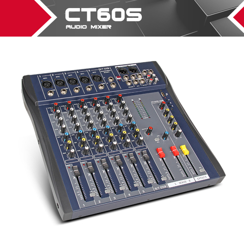 Buy Online Xtuga Ct60s Usb 7 Channels Mic Line Audio Mixer Mixing Console Usb Xlr Input 3 Band Eq 48v Phantom Power With Power Adapter Alitools