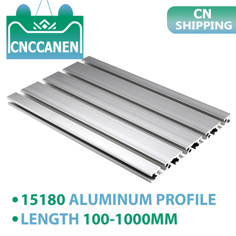 1PC 15180 Aluminum Profile Extrusion 100mm to 1000mm Length CNC Parts Anodized Linear Rail for DIY CNC 3D Printer Workbench ► Photo 1/6