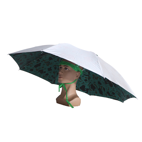 Large Head Umbrella Anti-UV Anti-Rain Outdoor Travel Fishing Umbrella Hat Portable Folding Umbrella Men Women ► Photo 1/6