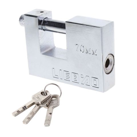 2022 New Steel Burglar Padlock Security Safety Lock Antique Horizontal Opening ► Photo 1/6