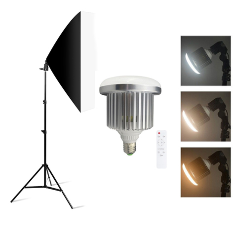 E27 35W LED Light Bulb Softbox Lighting Kits 50x70CM Softbox Professional Continuous Light System 2m Tripod ► Photo 1/6