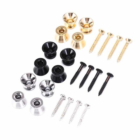 HOT!4pcs/lot  Bass Guitar Ukulele Strap Screw Buttons Lock Pins Pegs Pads Strap Lock Strap Lock new ► Photo 1/6