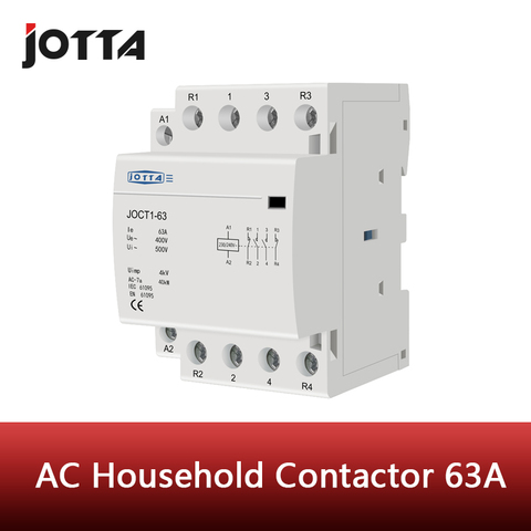 4P 63A 220V/230V 50/60HZ din rail household ac contactor 1NO 3NC/2NO 2NC/3NO 1NC/4NO/4NC ► Photo 1/3