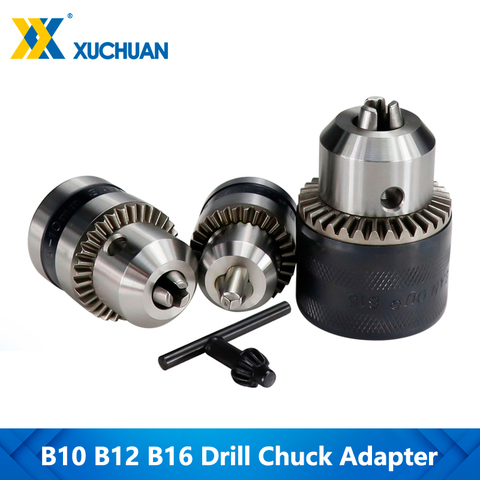 Drill Chuck With Wrench B10(0.6-6mm) B12(1.5-10mm) B16(1.5-13mm) For CNC Machine Convert Adapter Chuck Power Tool Accessories ► Photo 1/5