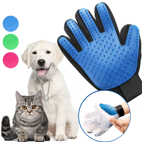 Cheap Pet Dog Bath Brush Cat Wool Glove Deshedding Gentle Pet