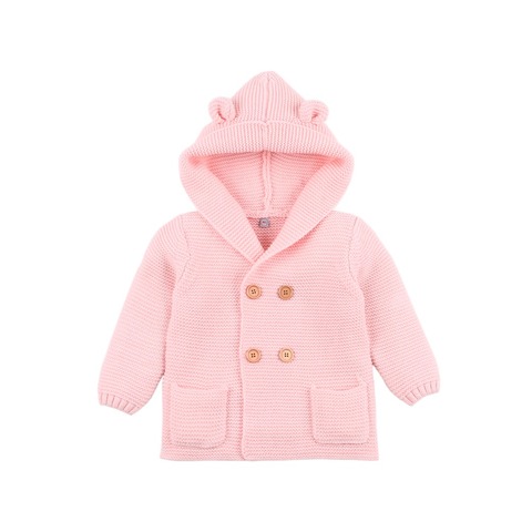 Winter Baby Boys Girls Knitted Cardigan Jackets Outfits Warm Autumn Infant Kids Sweaters Long Sleeve Hooded Coat Kids Clothing ► Photo 1/6