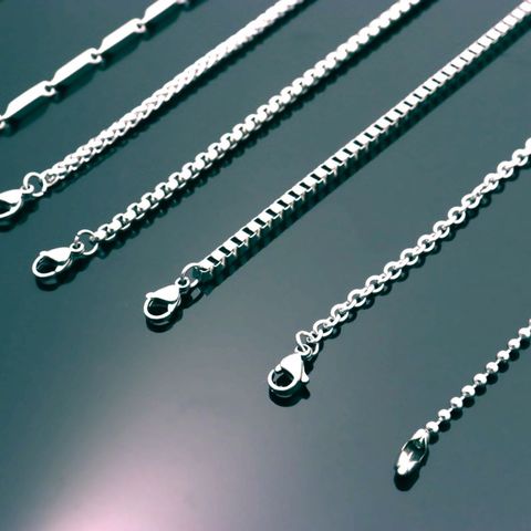 50 60 70 80cm SilverColor Men's Dragon Box Bead Snake Long Stainless Steel Necklace Chain For Pendant Women Jewelry Accessories ► Photo 1/6
