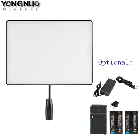 YONGNUO YN600 Air YN600 Ultra Thin LED Camera Video Light 3200K-5500K,Optional Charger+2Pcs Battery+AC power adapter ► Photo 1/6