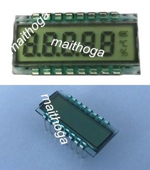 16PIN HTN Positive 5-Digits Segment LCD Panel Temperature Humidity Screen 5V Without Backlight ► Photo 1/2