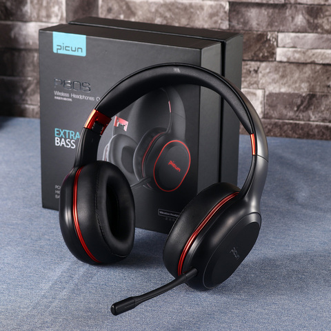 Wireless bluetooth Over-Ear Headphones Colorful RGB LED Light Foldable Gaming Headset with Mic For Gamer PC Phones ► Photo 1/6