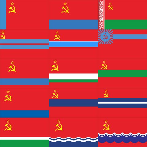 15 member states in Soviet period flag 3x5ft 90x150cm  Flag of Estonian SSR and Russian SFSR ► Photo 1/1