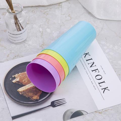 Portable Rainbow Suit Cup Picnic Tourism Plastic Cups Plastic Kids Battle Mug Drink Cups Cup Water Set E0H3 ► Photo 1/6