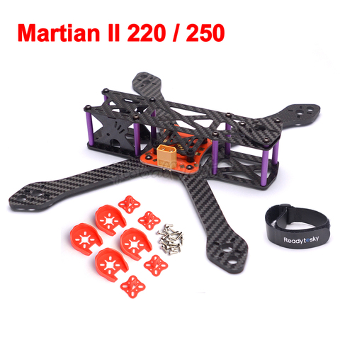 REPTILE Martian II 220mm / 250mm Carbon Fiber Frame Kit 220 250 with 4mm Arm Thickness & PDB For FPV Racing Drone Kit ► Photo 1/6